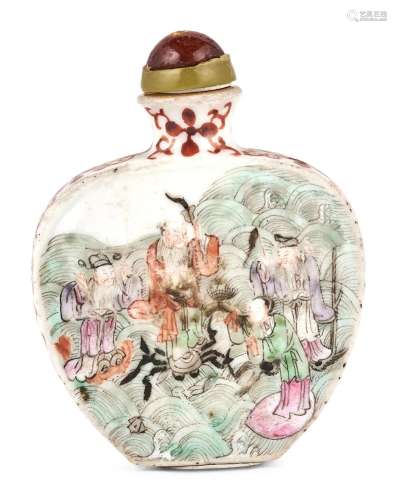 A Chinese Enameled Porcelain Snuff Bottle