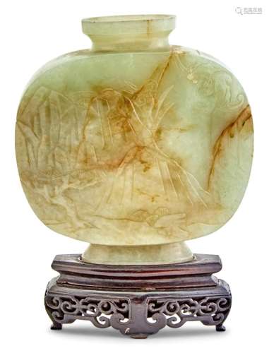 A Chinese Celadon Jade Vase