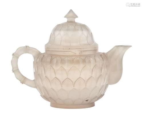 A Chinese Mughal-Style Agate Wine Pot