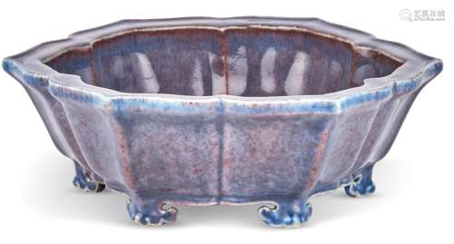 A Chinese Jun-Type Porcelain Narcissus Bowl