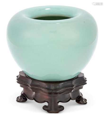 A Chinese Claire de Lune Glazed Porcelain Water Pot