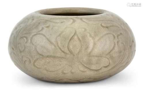 A Rare and Small Chinese Yue Floral Alms Bowl