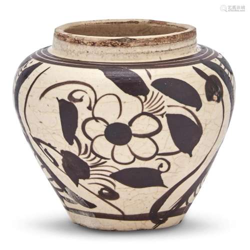 A Small Chinese Cizhou Painted Jar