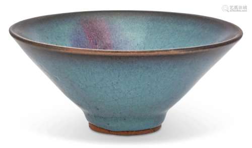 A Rare Chinese Conical Purple-Splashed Junyao Bowl