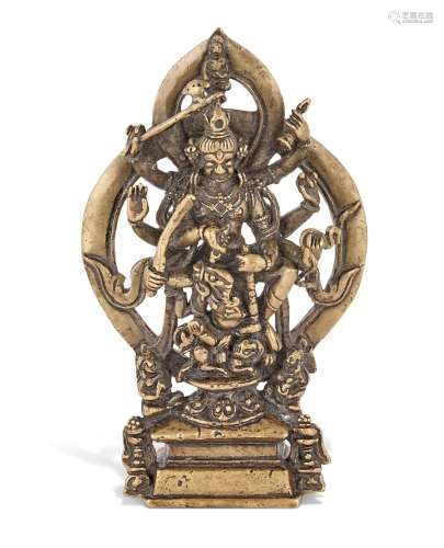A Copper Alloy Figure of a Multi-Armed Bodhisattva