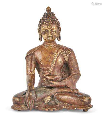 A Tibetan Copper Alloy Figure of Medicine Buddha