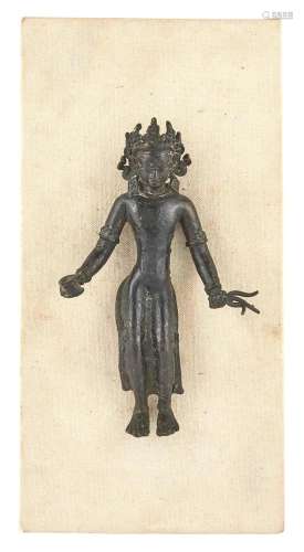 A Tibetan Cast Bronze Figure of a Bodhisattva