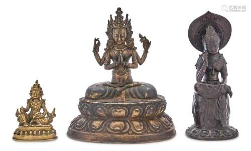 Three Tibeto-Chinese Buddhistic Bronzes