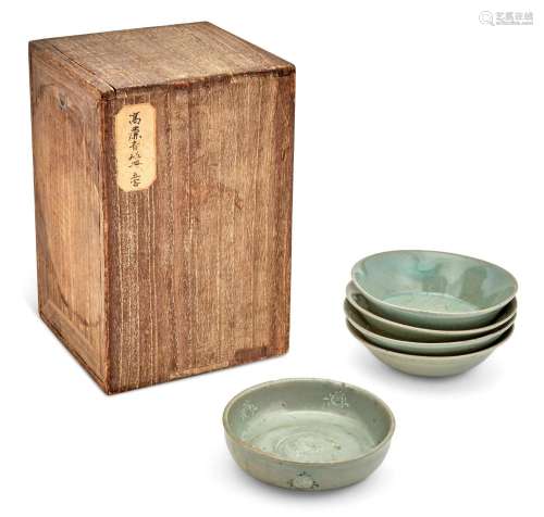 Five Korean Celadon Bowls