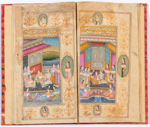 A Bound Mughal Illustrated Manuscript