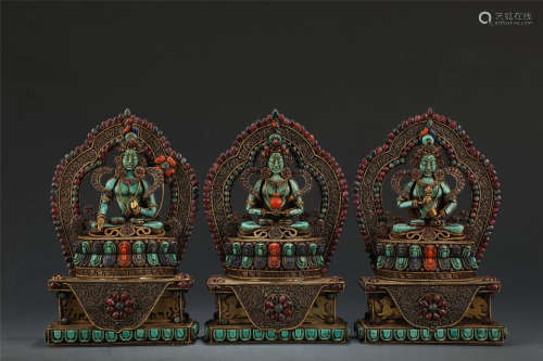 A Set of Buddhist Figure from Ancient Collection