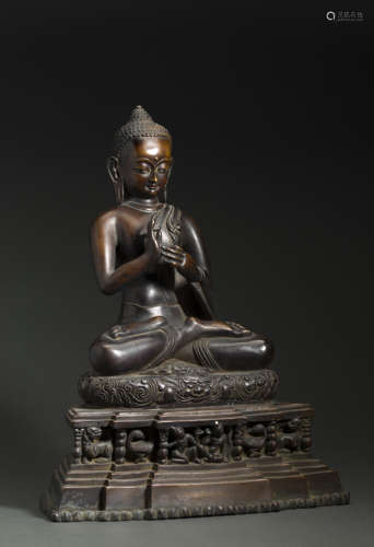 Copper Sakyamuni Figure from 13rd century