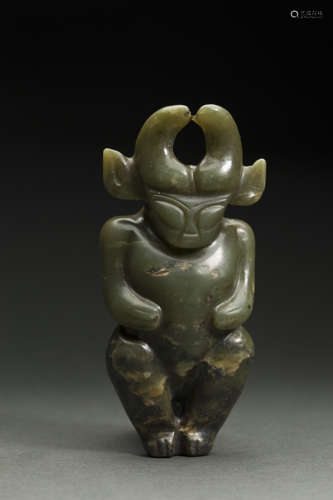 Jade Ornament in Human form from HongShan