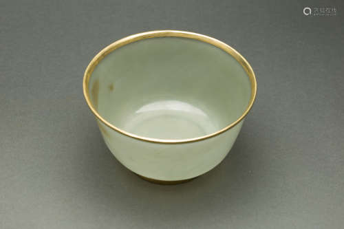 Jade and golden Bowl from Ming