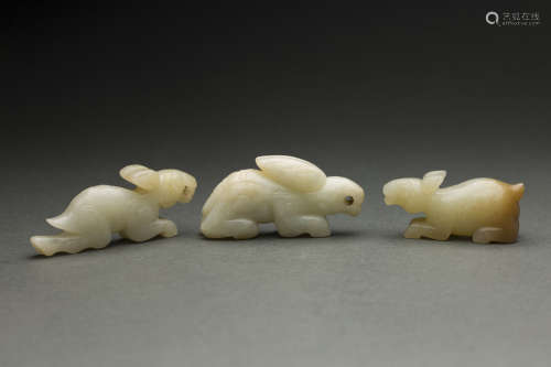 Jade Ornament in Rabbit form from Ming