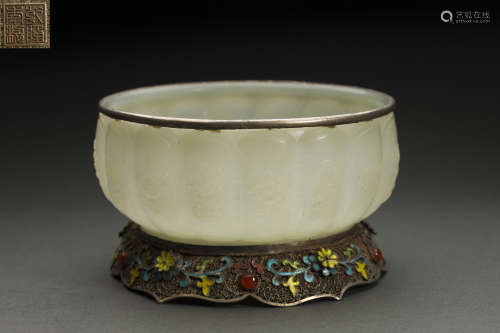 Silvering Wire Inlay Bowl from Qing
