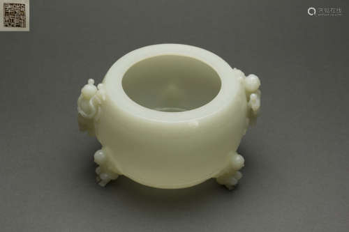 Jade Censer with Design from Qing