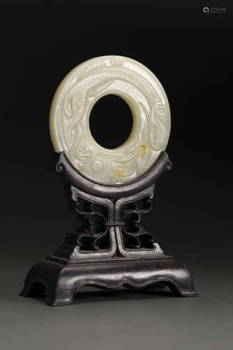 HeTian Jade Disk from Qing