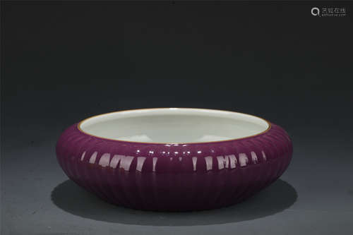 Eggplant Purple Glazed Pen Washer from Qing