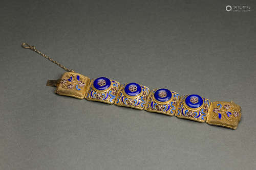 Golden Inlaying with Lapis Ornament