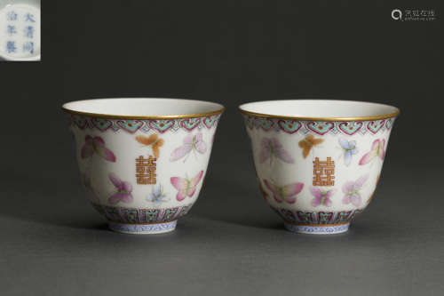 Famille Rosed Kiln Cup from TongZhi