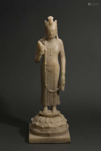 Marble Buddha Figure before Ming