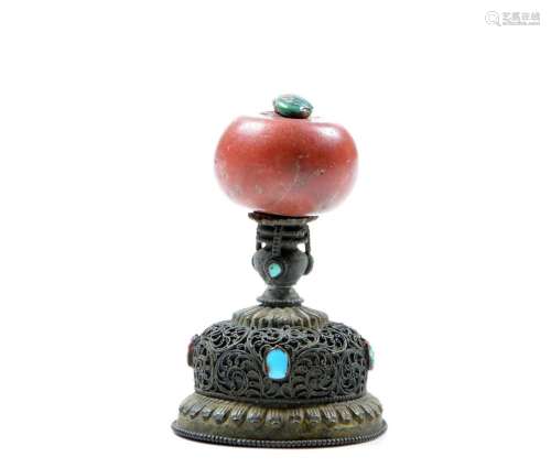 A Rare Chinese First Rank Hat Finial