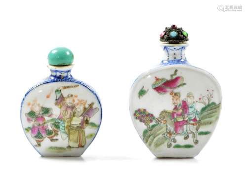 Two Chinese Famille Rose Snuff Bottles