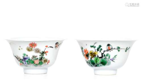 A Chinese Kangxi Famille Verte Cups