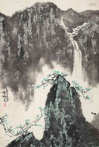 b.1932 刘宝纯 山水 设色纸本 立轴