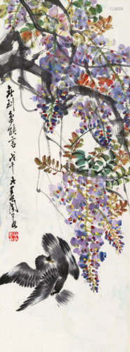 1911-2015 王兰若 花鸟 设色纸本 镜片