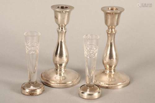 Pair of Sterling Silver Candle Sticks,
