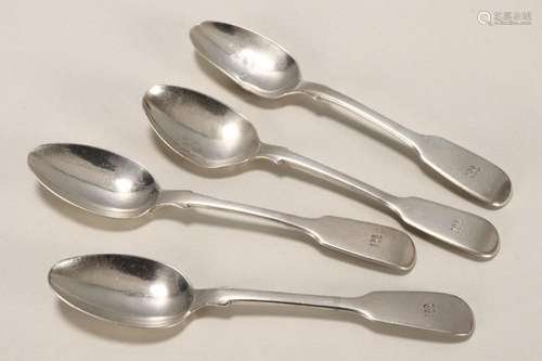 Set of Four Early Victorian Sterling Silver