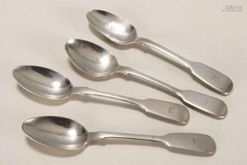 Set of Four Early Victorian Sterling Silver