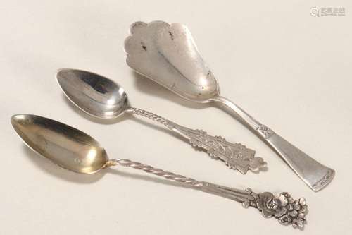 Three Silver Coffee Spoons,