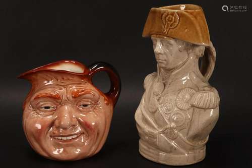 Two English Figural Jugs,