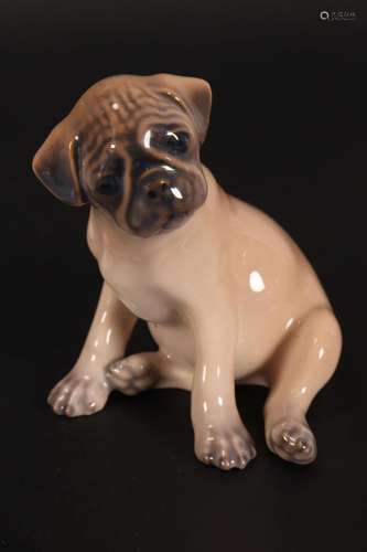 Royal Copenhagen Boxer Puppy Figure,