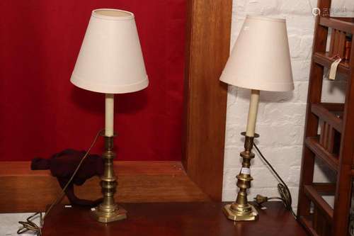 Pair of Brass Candlesticks,