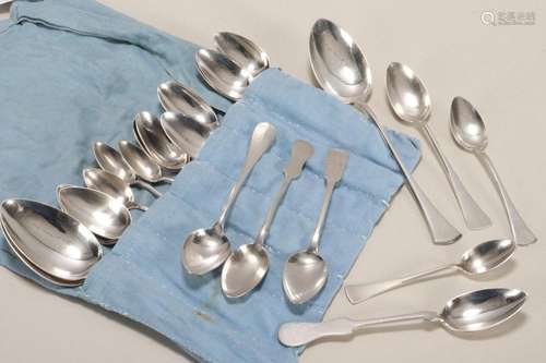 Quantity of Assorted 800 Silver Spoons,