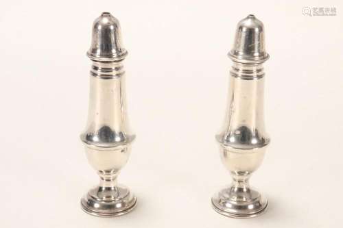 Pair of Sterling Silver Salt and Pepper Shakers,