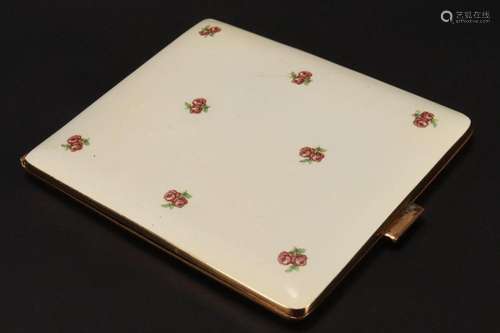 Gilt and Enamel Cigarette Case,