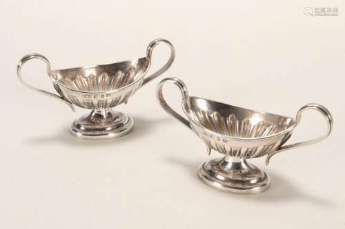 Pair of Victorian Sterling Silver Salts,