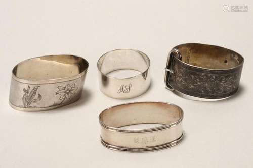 Two Russian Silver Napkin Rings,