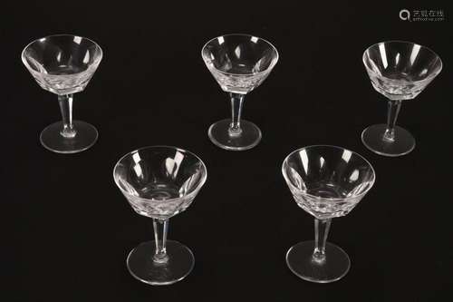 Set of Five Champagne Saucers,