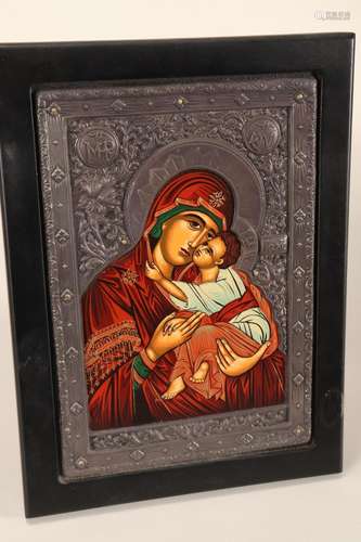 Greek Silver Icon,