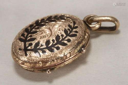 Petite Victorian Gold Mourning Locket,