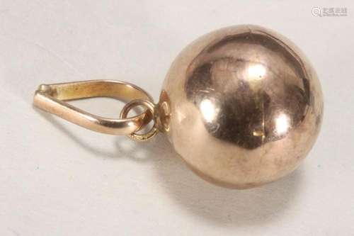 9ct Gold Ball Pendant,