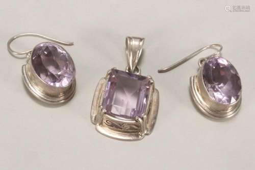 Sterling Silver & Amethyst Suite,