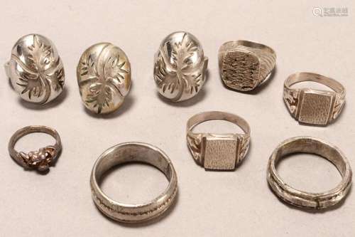 Quantity of Silver Rings,