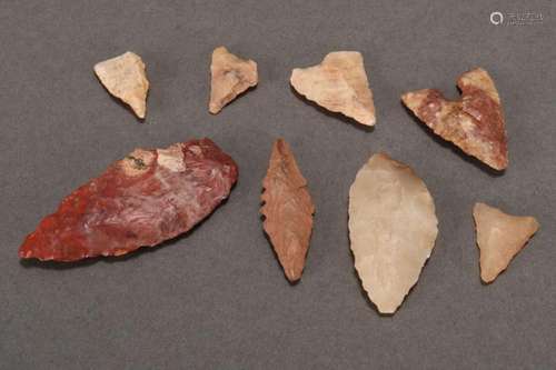 Small Collection of Stone Arrowheads,